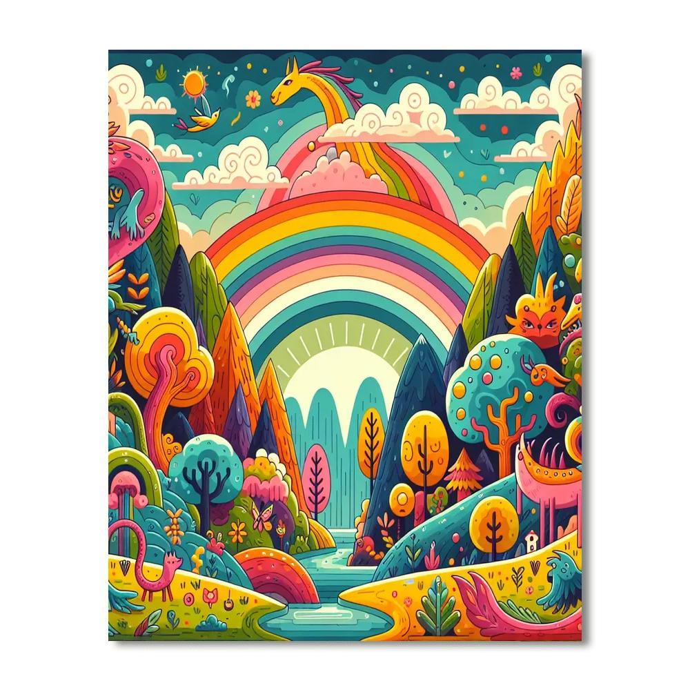 Rainbow Fantasy Paint By Color