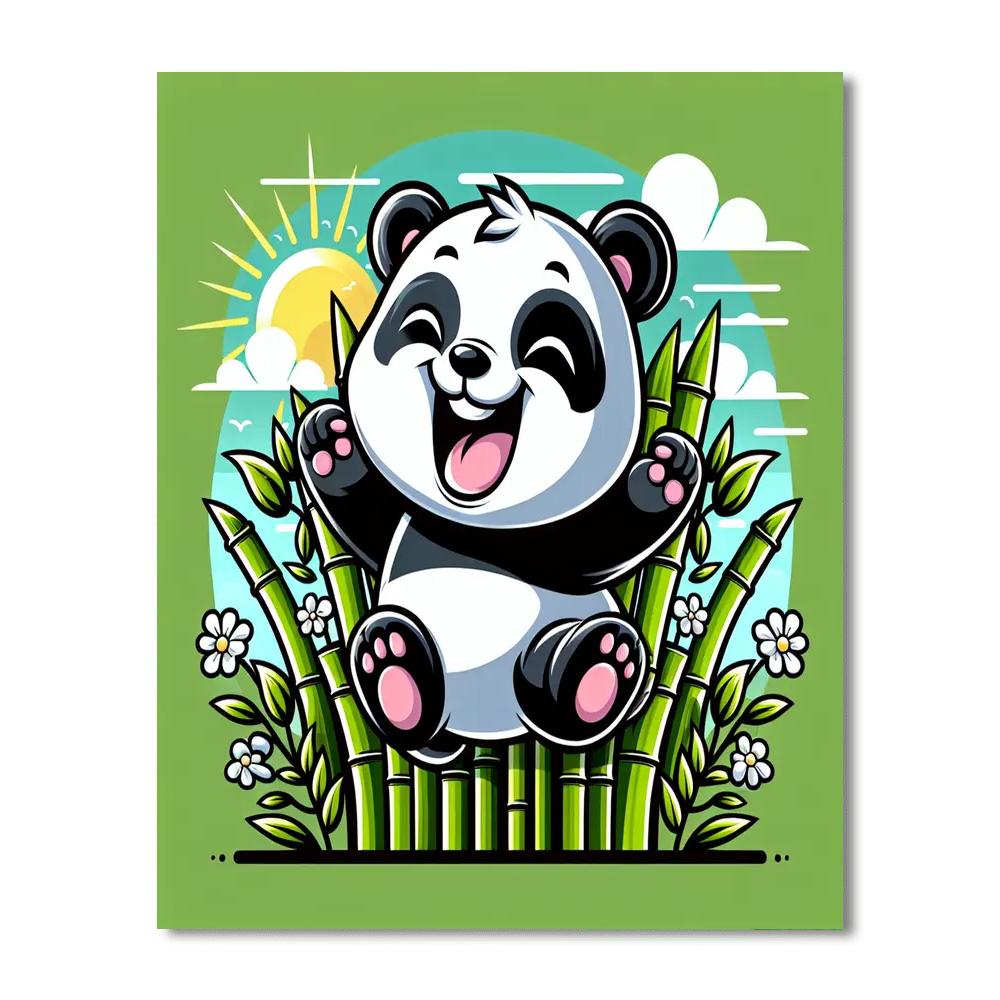 Bouncing Panda Paint By Color