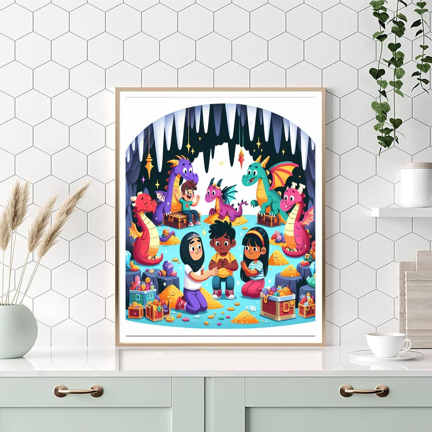 Mystical Dragon Cavern Paint By Color