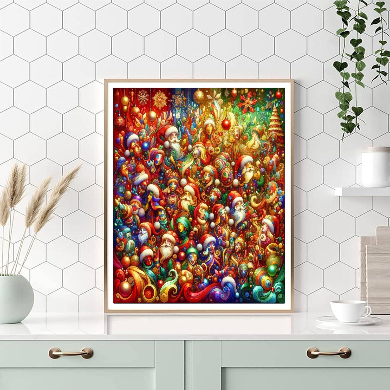 Festive Holiday Parade Painting By Numbers Kit