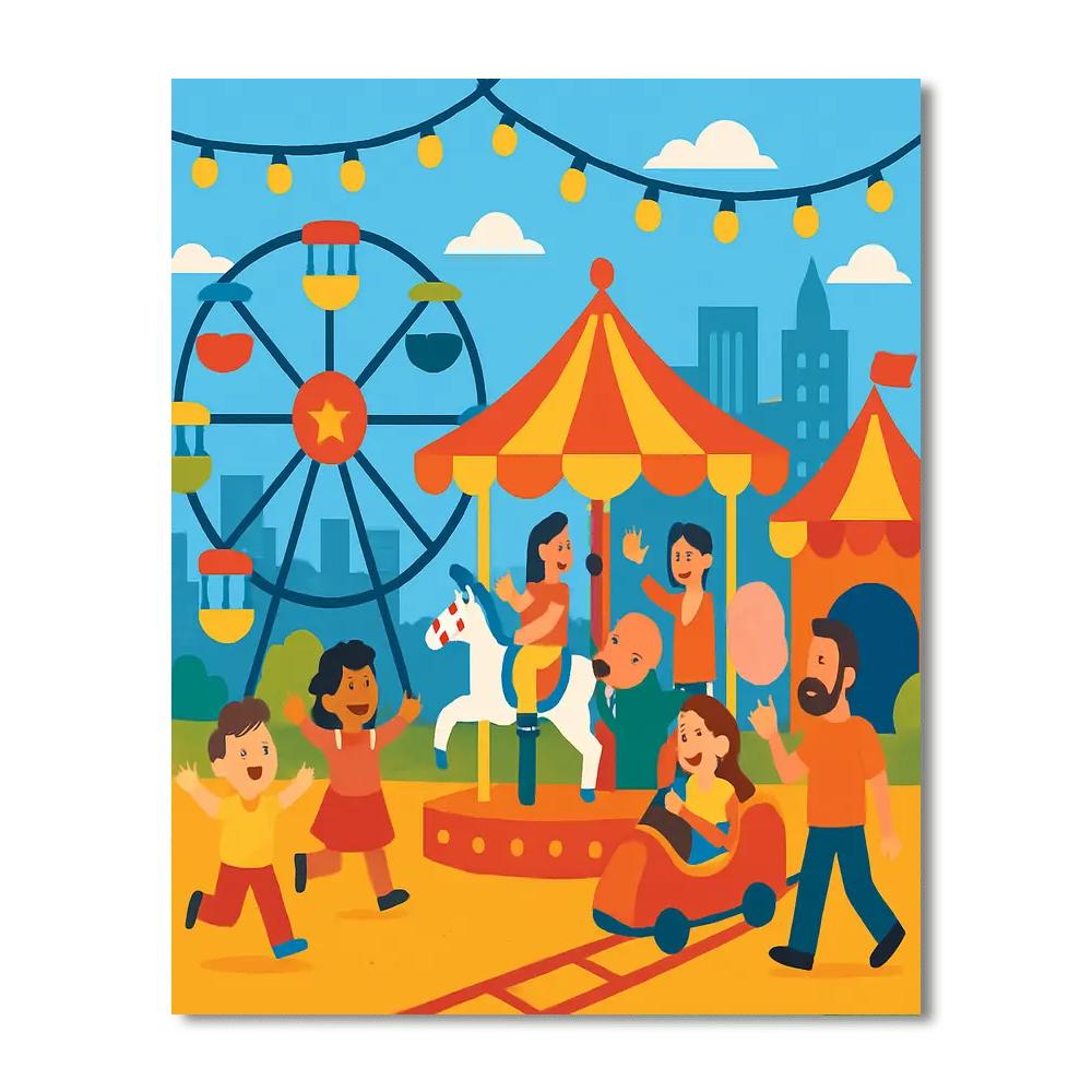 Jubilant City Carnival Paint By Color