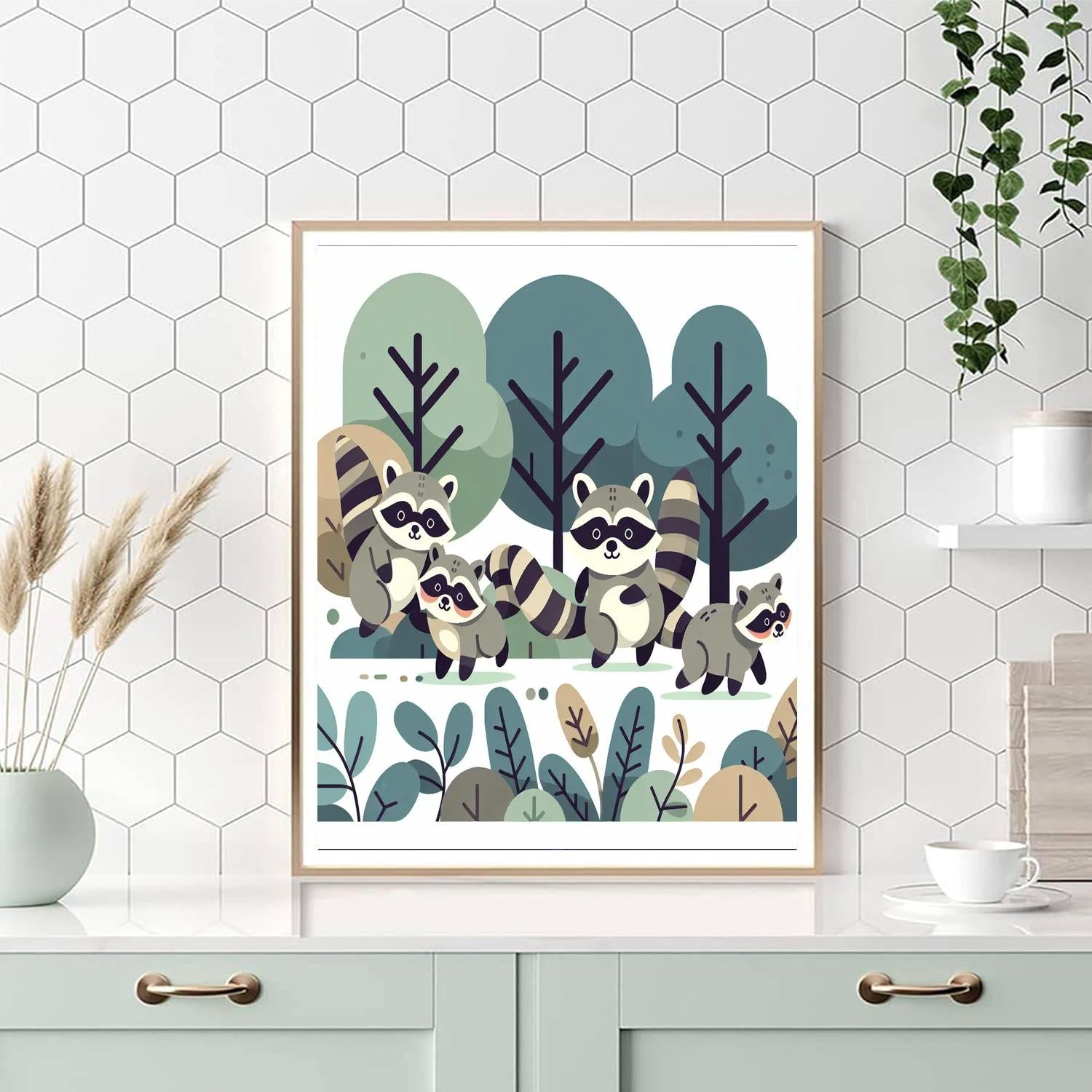 Rambunctious Raccoons Numbered Painting Kits
