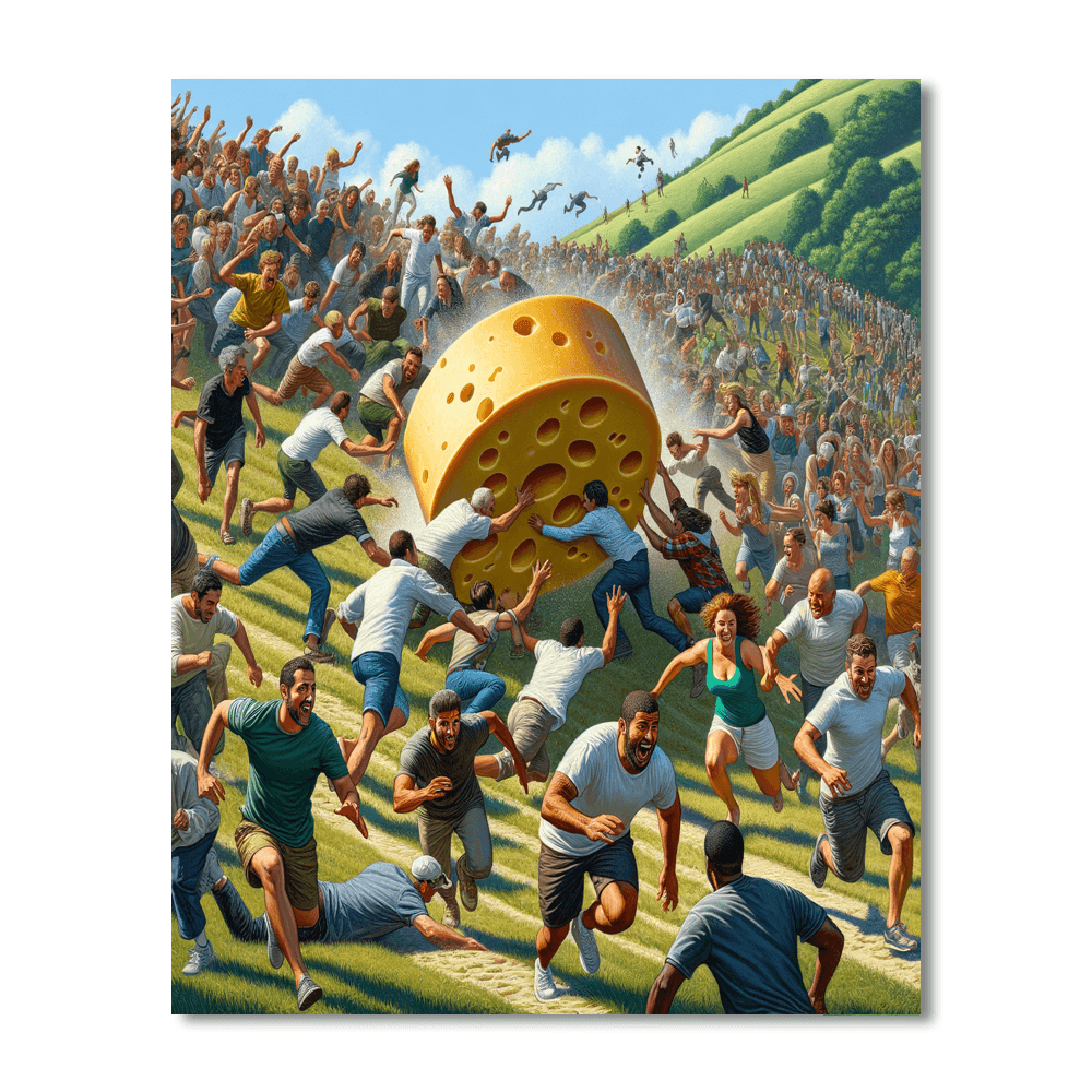 Cooper's Hill Cheese-rolling - Gloucestershire, England Paint By Color