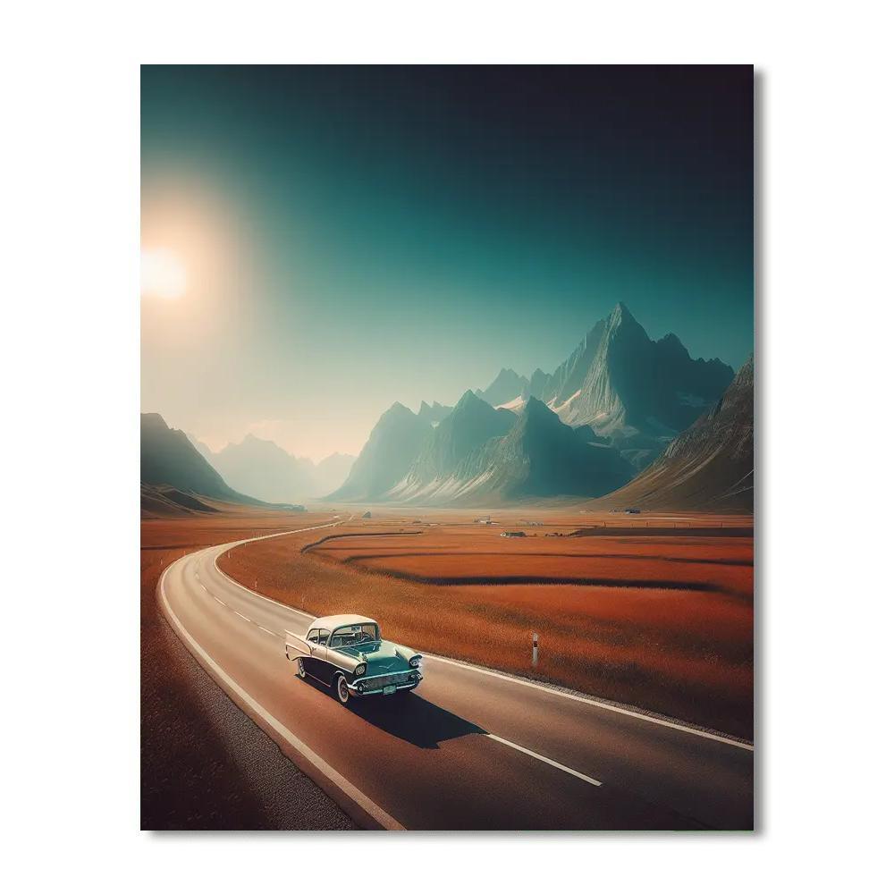 Classic American Road Trip Paint By Color