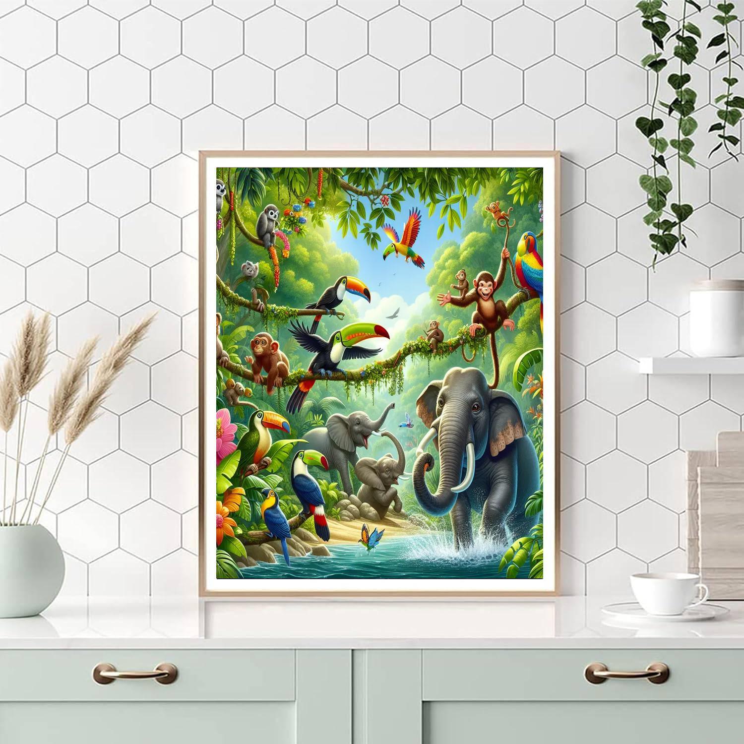 Funky Jungle Safari Paint By Color