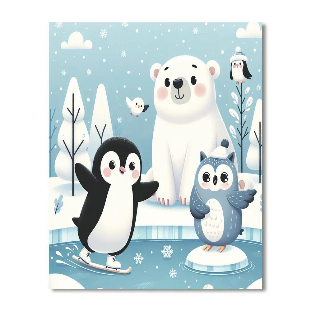Winter Critters Paint By Numbers Art