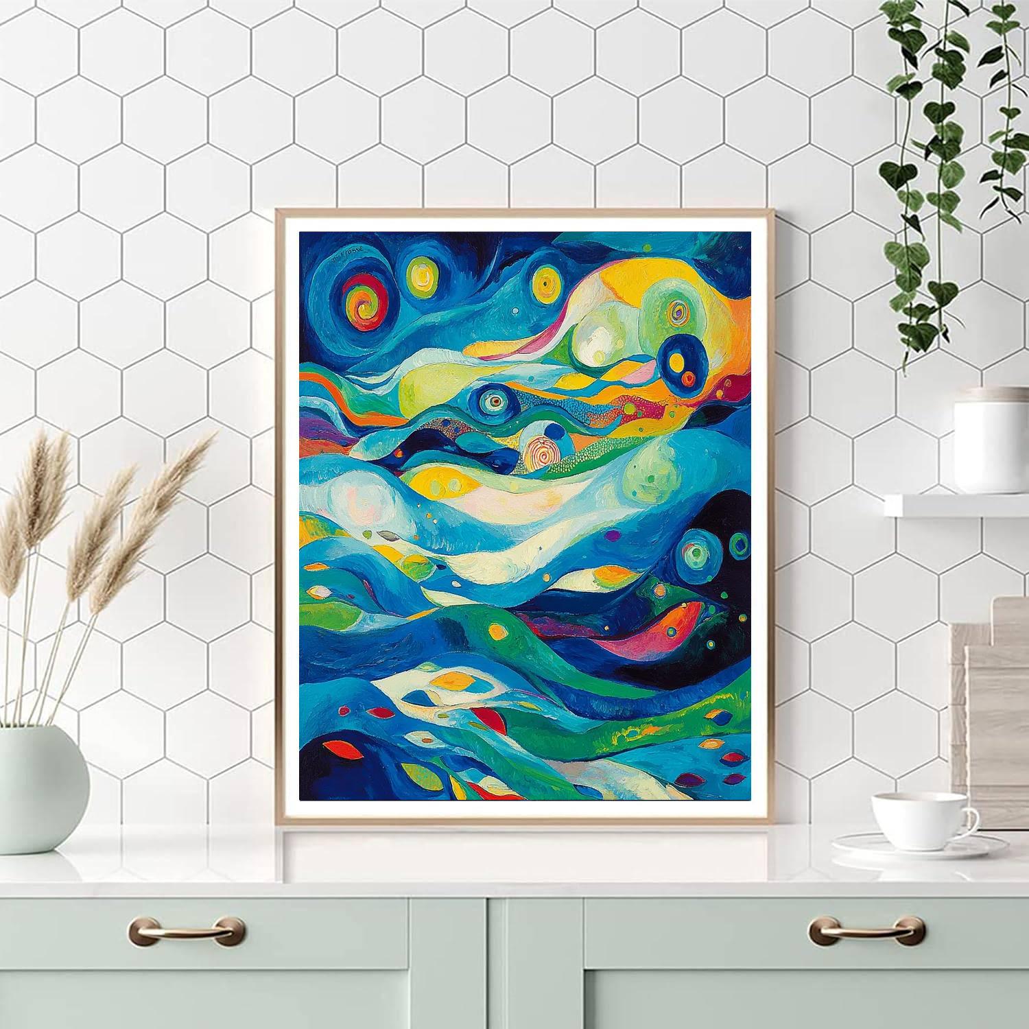 Wassily Kandinsky Inspired Dynamic Rhythm Of The Ocean  Paint By Numbers Kits