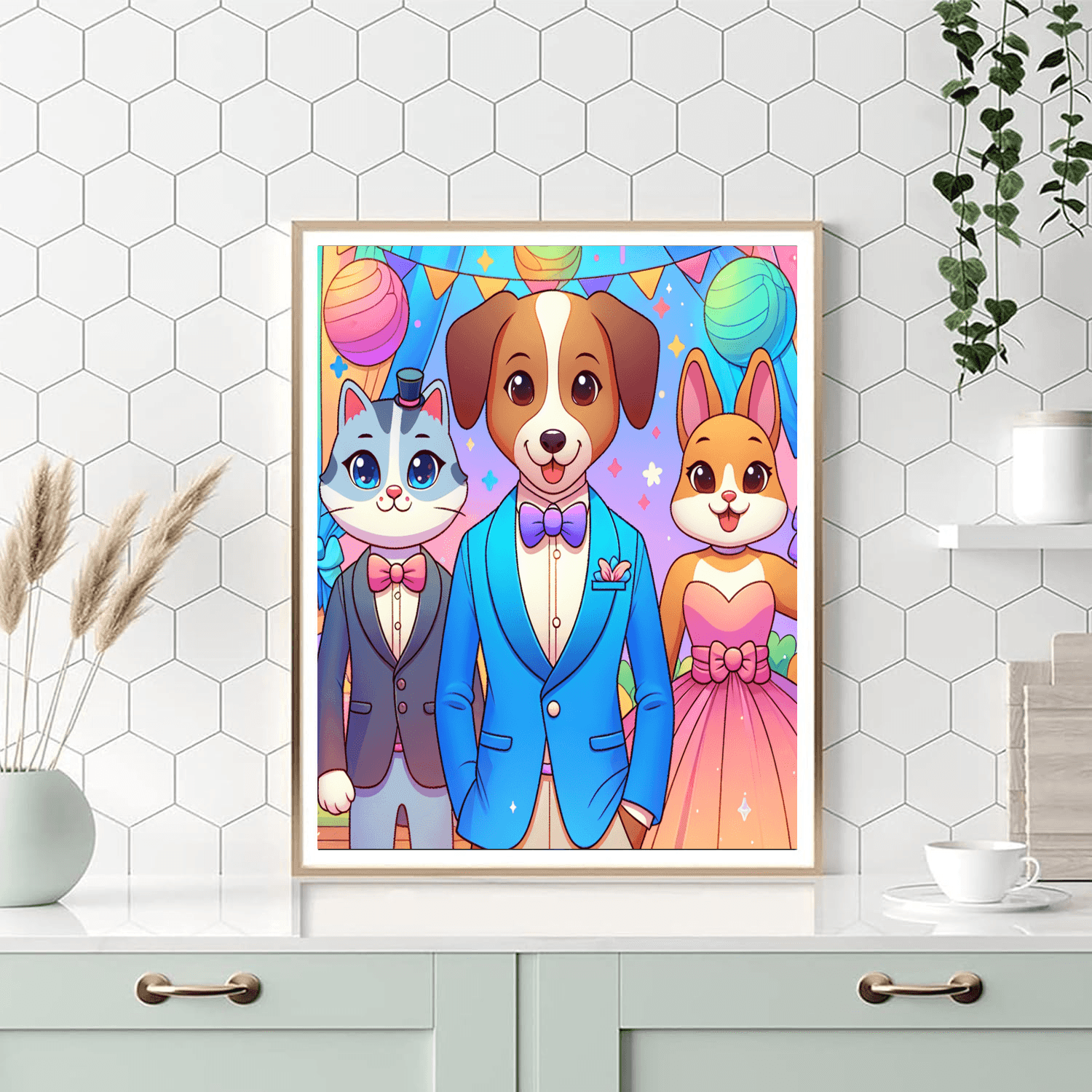 Animal Friends Gala Number Painting