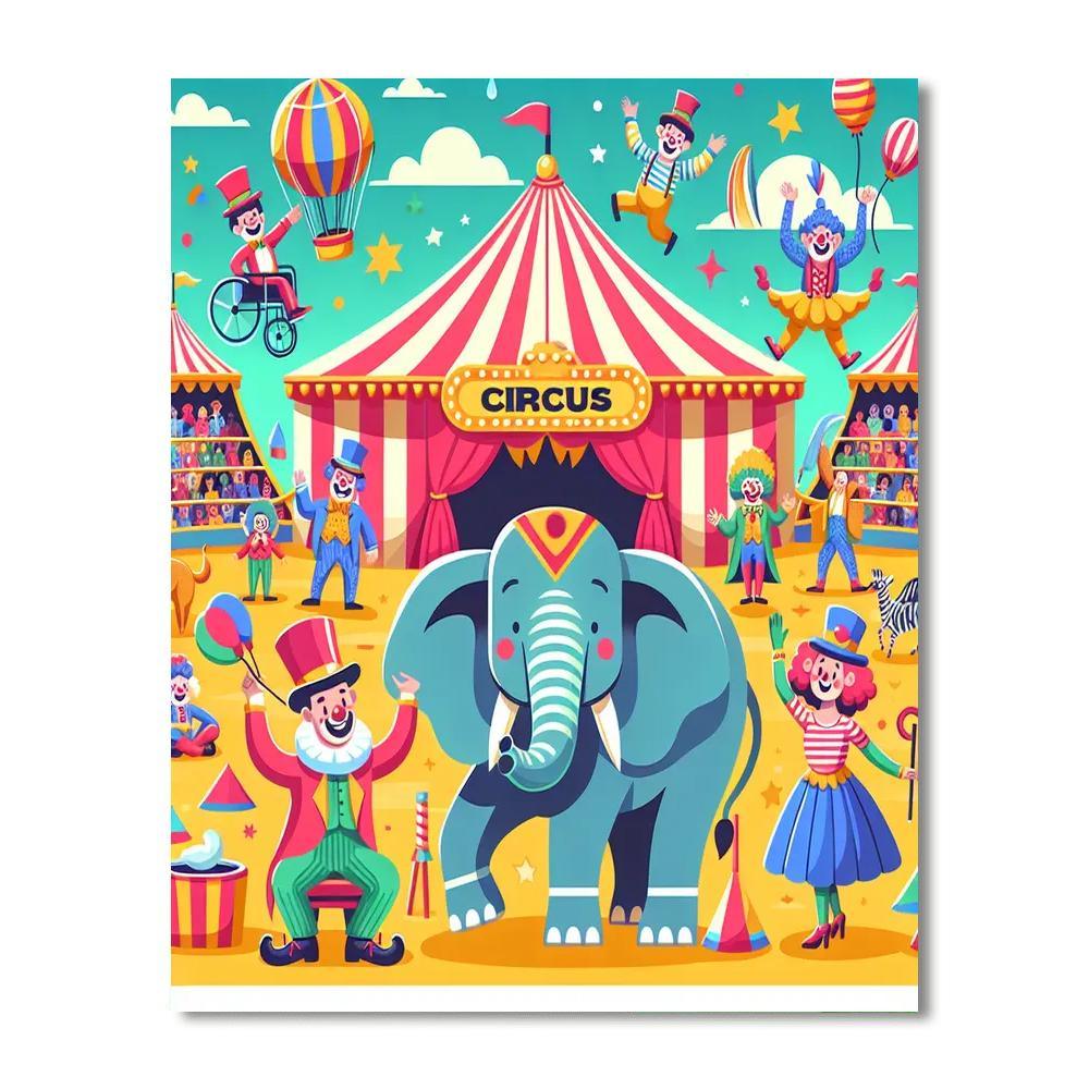 Circus Funhouse Painting By Numbers Kit
