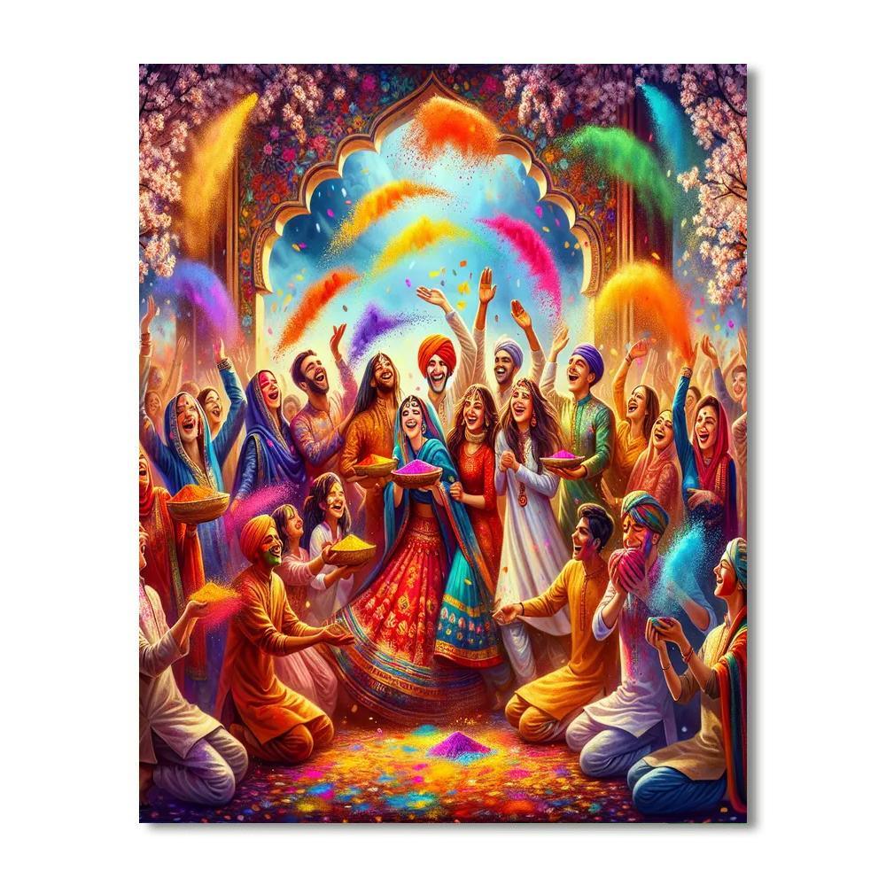 The Holi Festival Of Colors - India Paint By Number