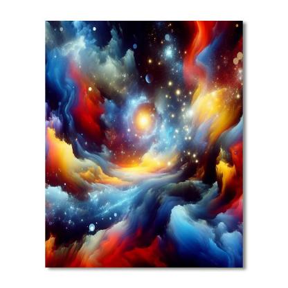 Abstract Cosmic Voyage Paint By Number