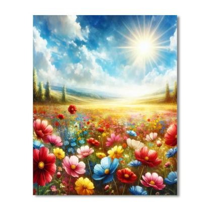 Sunshine And Flower Fields Paint By Numbers Kits