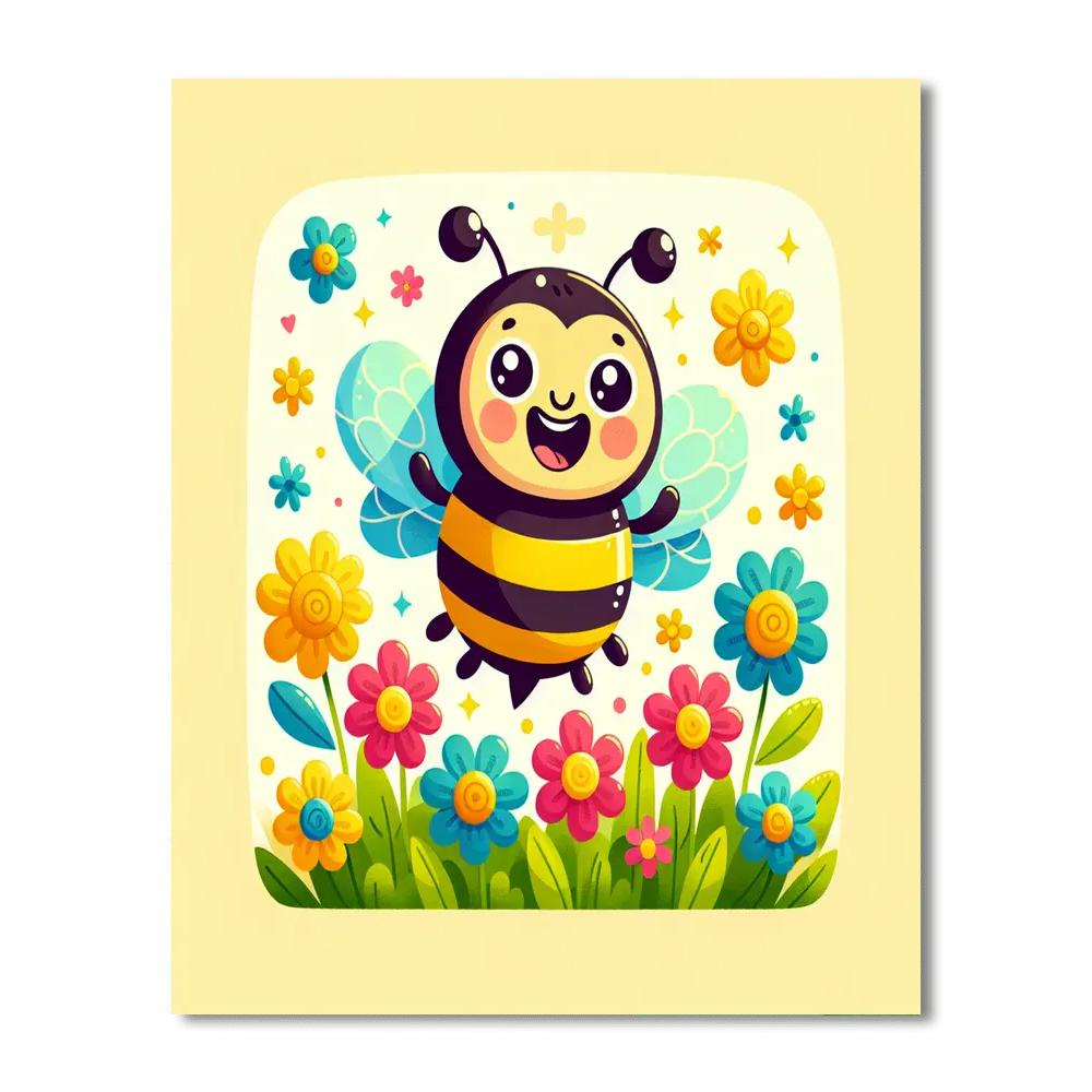 Happy Bumblebee Painting Number Kit