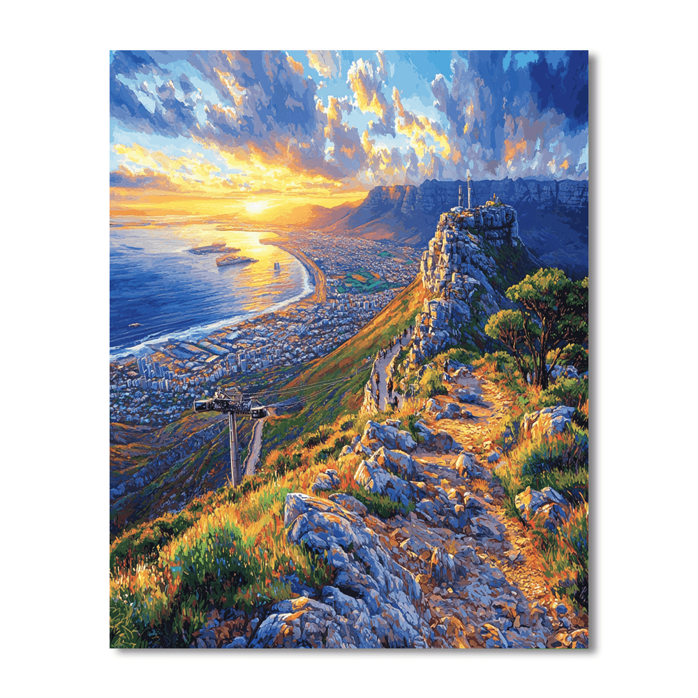 Table Mountain Aerial Cableway Paint By Numbers Kits