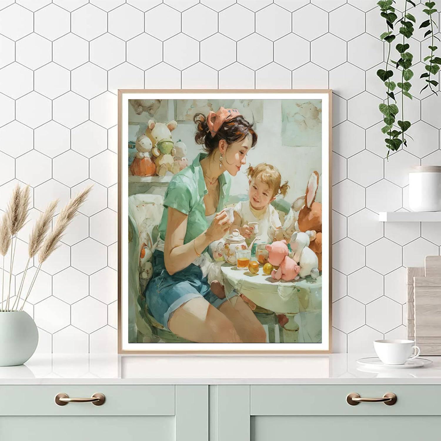 Teddy Bear Tea Time Paint By Numbers Kits