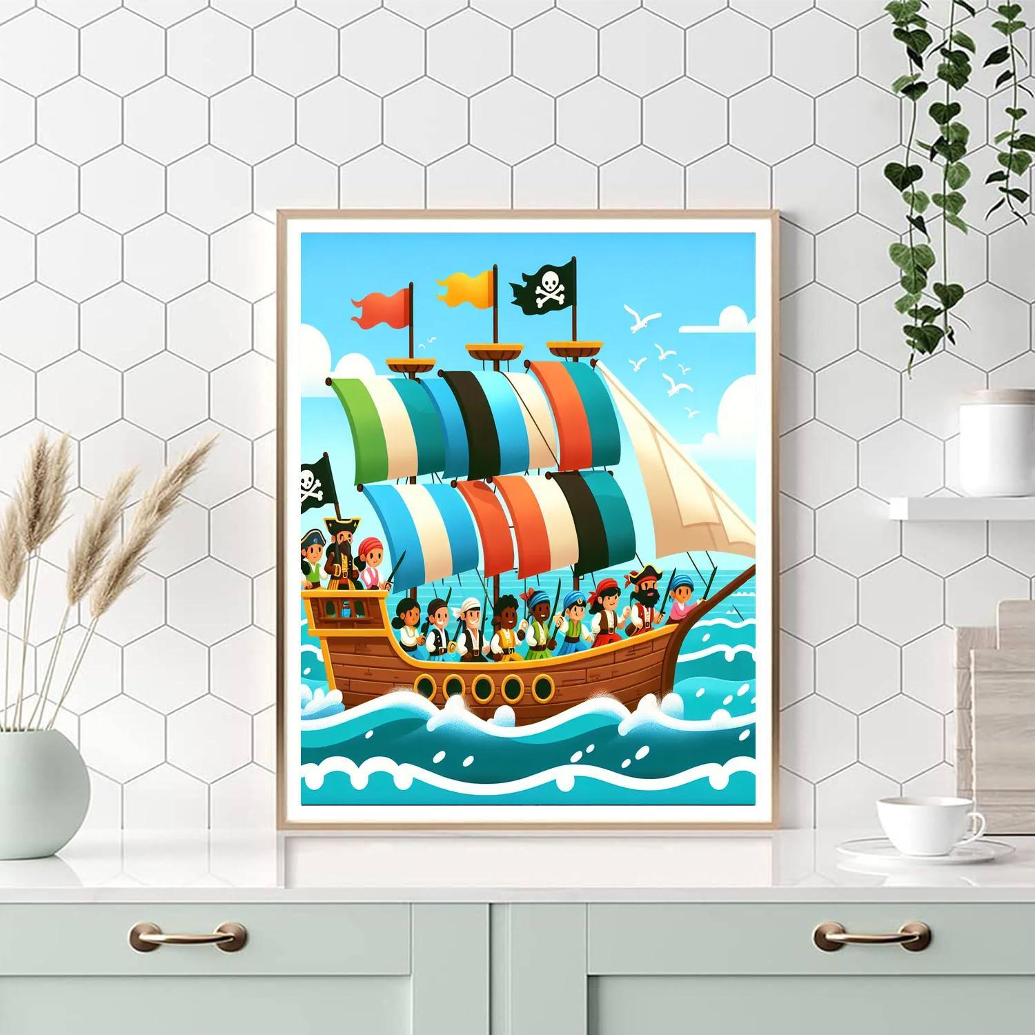 Sailing Pirate Quest Numbered Painting Kits