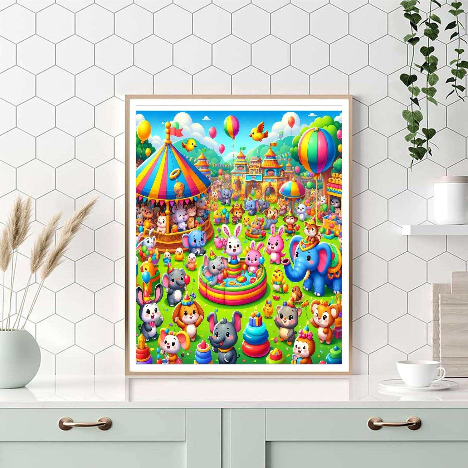 Colorful Festival Fun Paint By Numbers Art