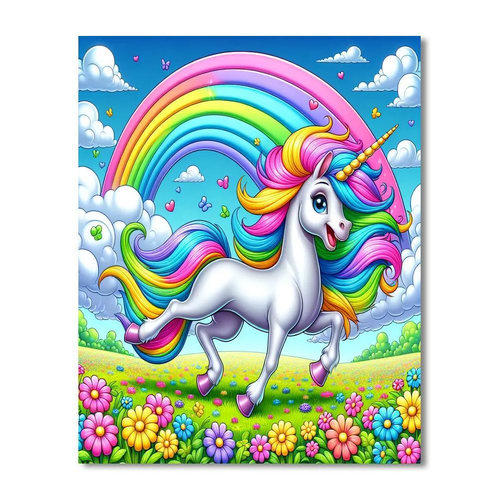 Bubbly Unicorn DIY Paint By Numbers
