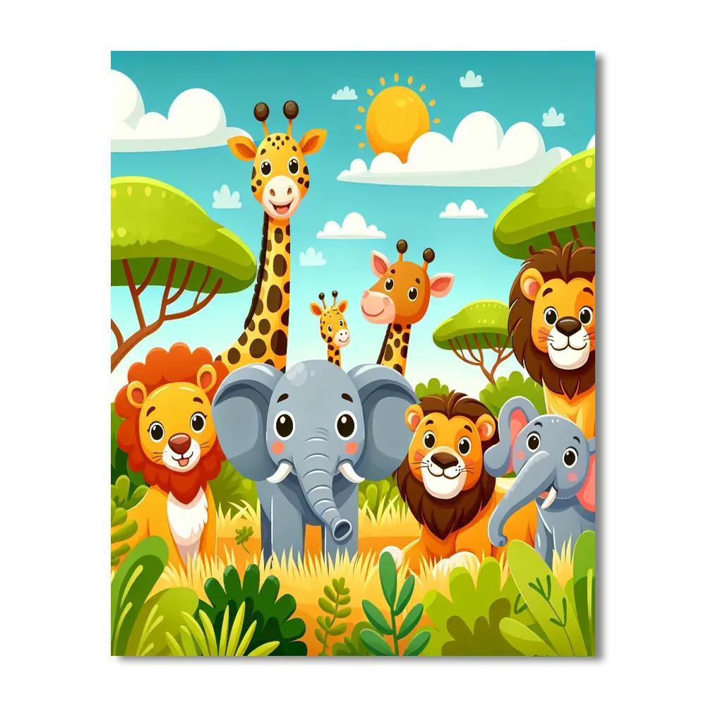 Exciting Safari Adventure Paint By Numbers