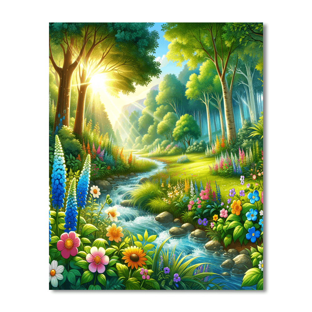 Bubbling Brook Adventure Paint By Color