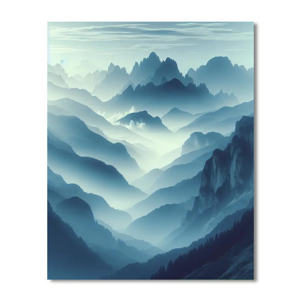 Misty Mountain Refuge Numbered Painting Kits