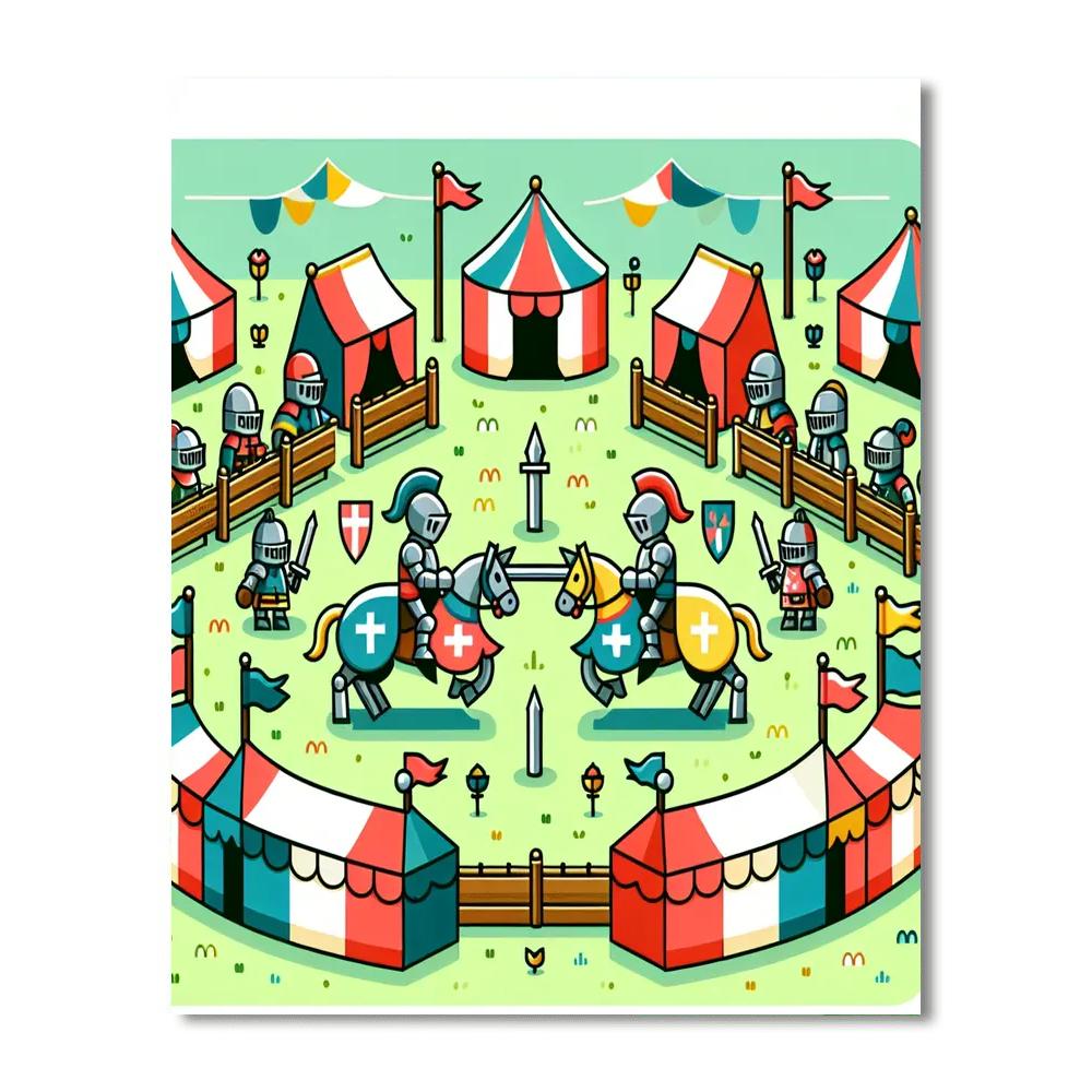 Historic Medieval Festival Paint By Numbers Art