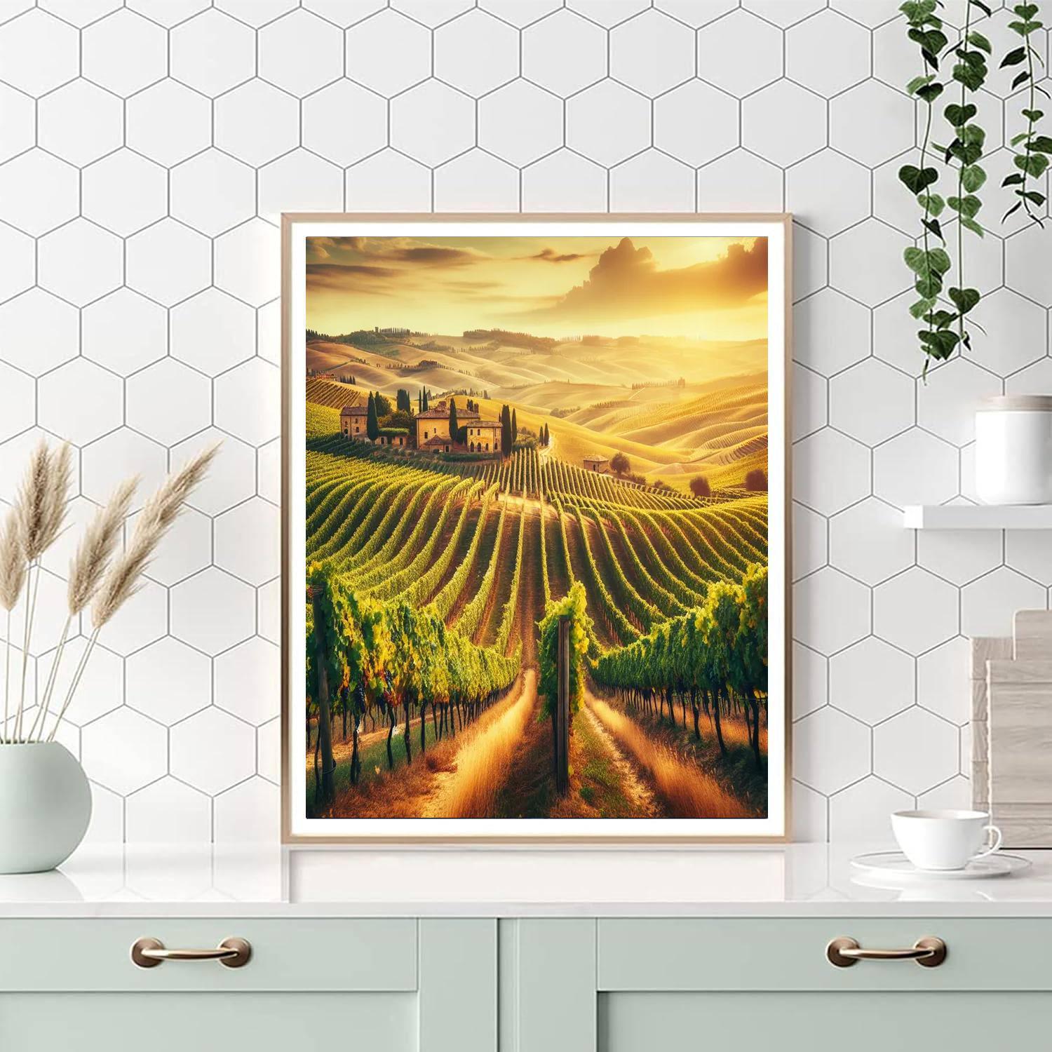 Tuscany Vineyards View Paint By Number