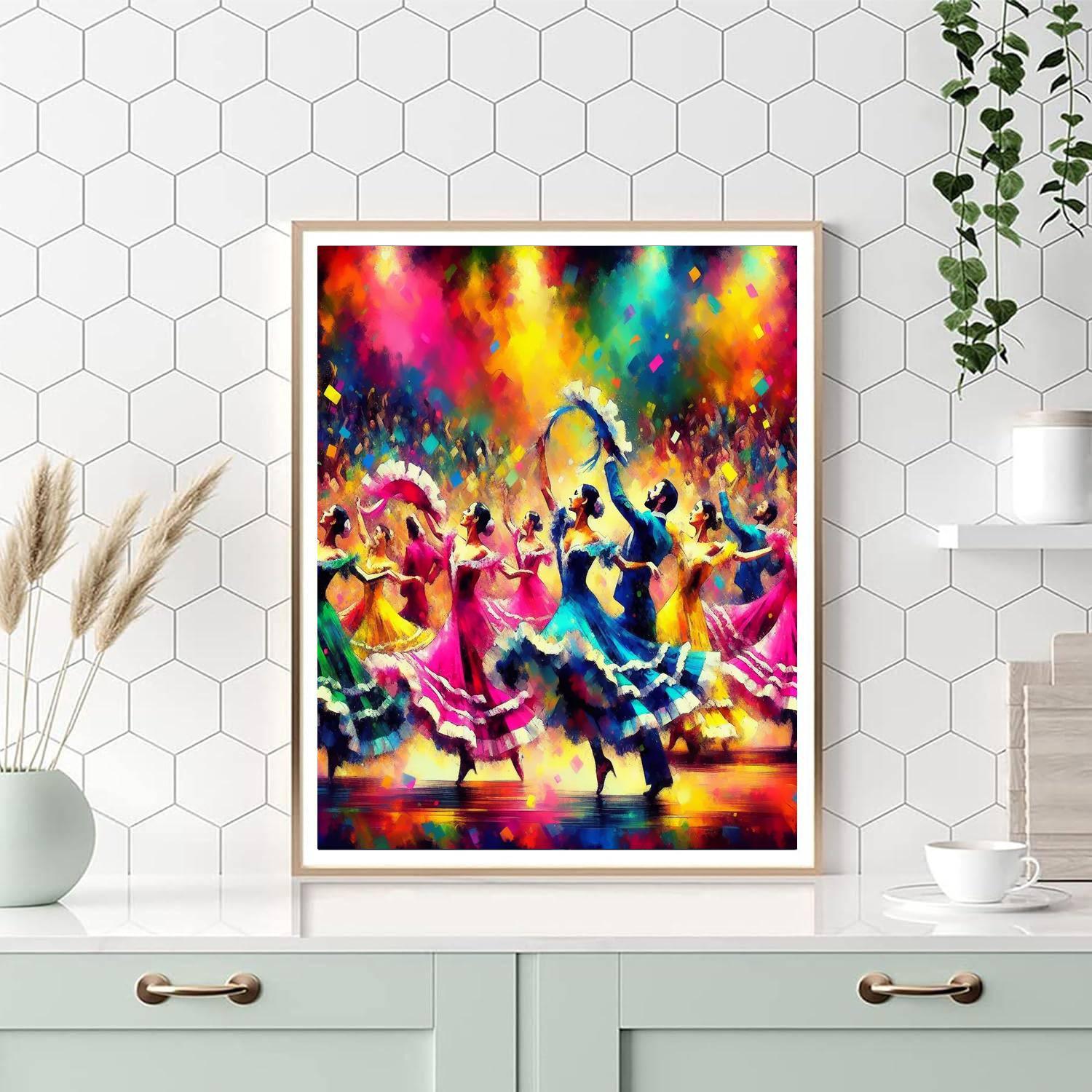 Dazzling Dance Performance Painting By Numbers Kit