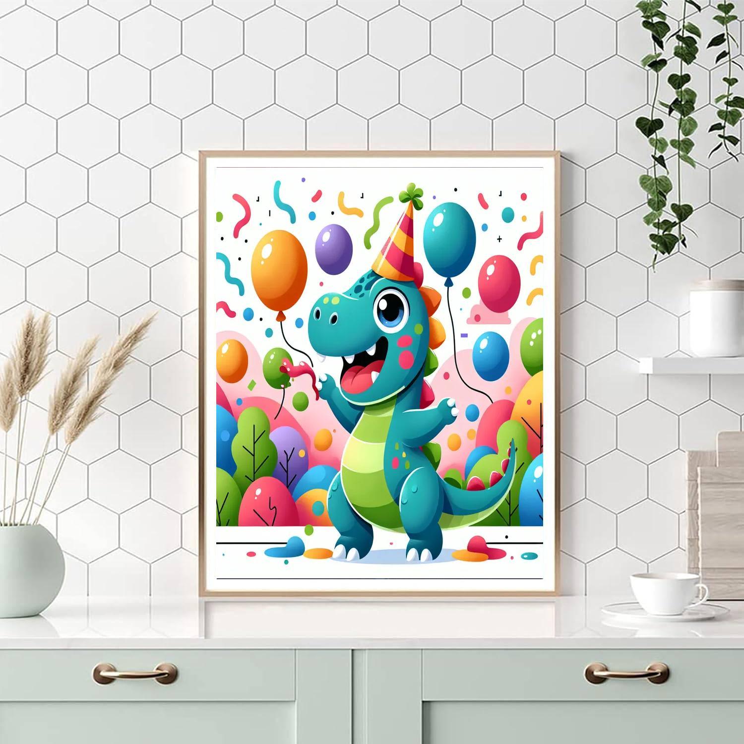 Funky Dino Party Paint By Number