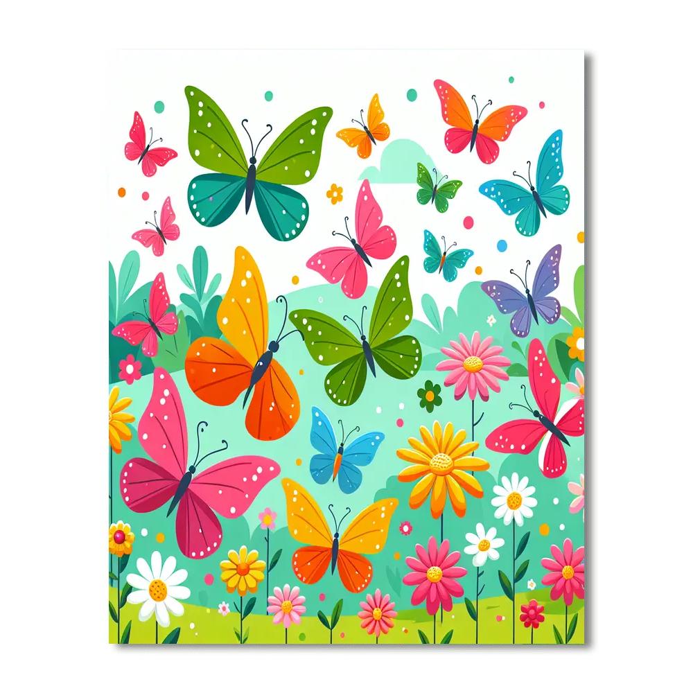 Butterfly Blossom Festival Paint By Color