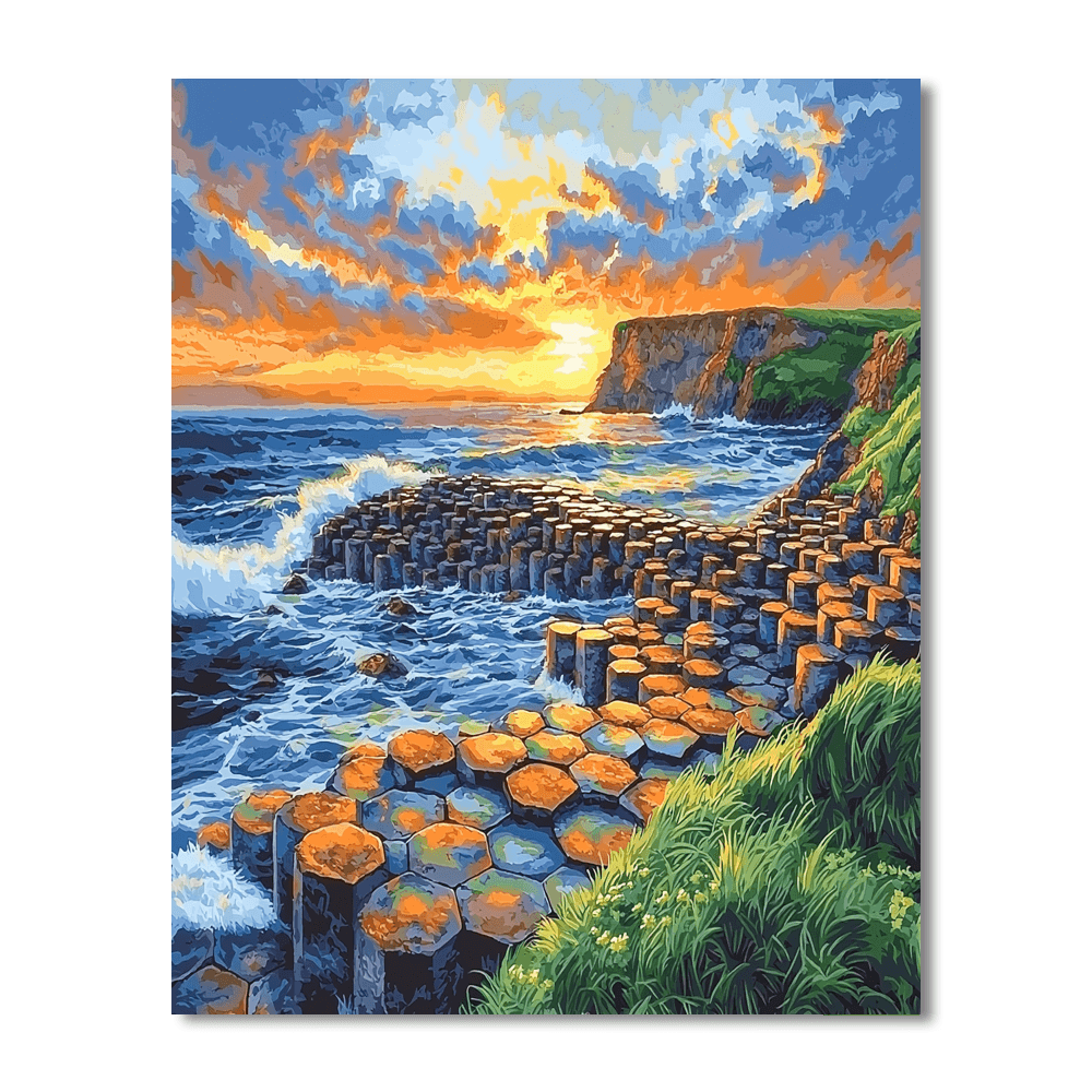 Giants Causeway - County Antrim, Northern Ireland Numbered Painting Kits