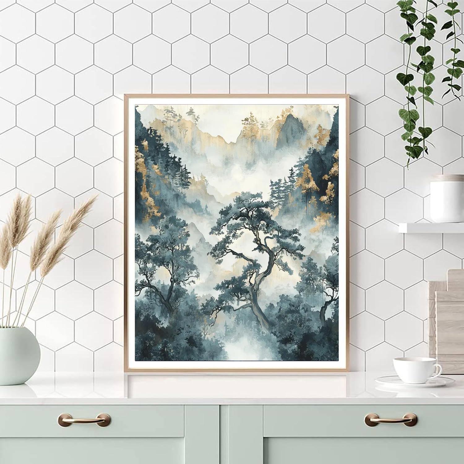 Zhao Mengfu Inspired Whispers Of Ancient Forests  Painting Number Kit