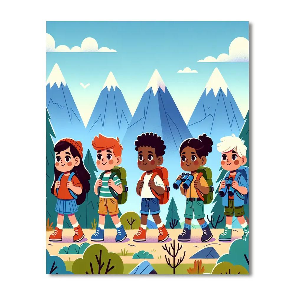 Mountain Wilderness Adventure Painting By Numbers Kit