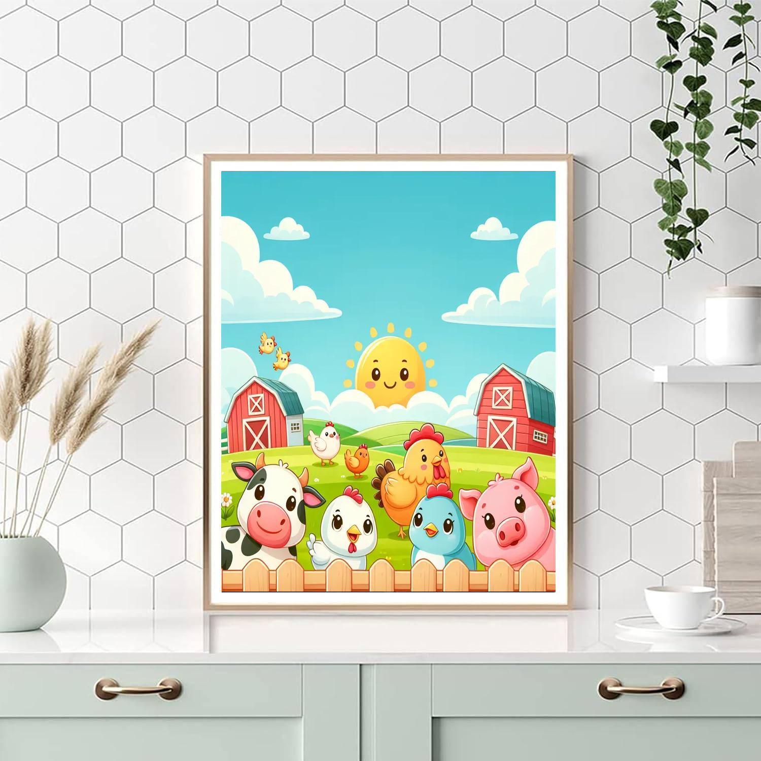 Sunny Day In The Farmyard Paint By Number