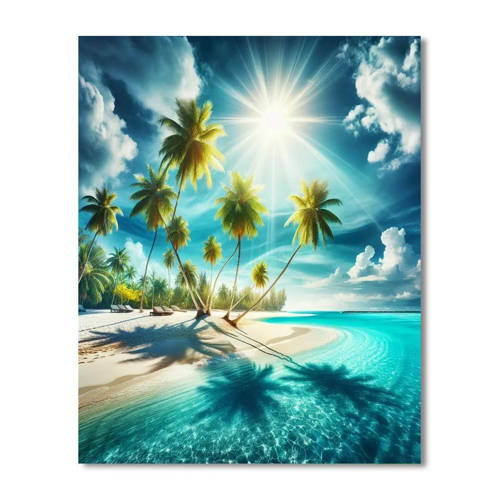 Glistening Tropical Paradise Paint By Color