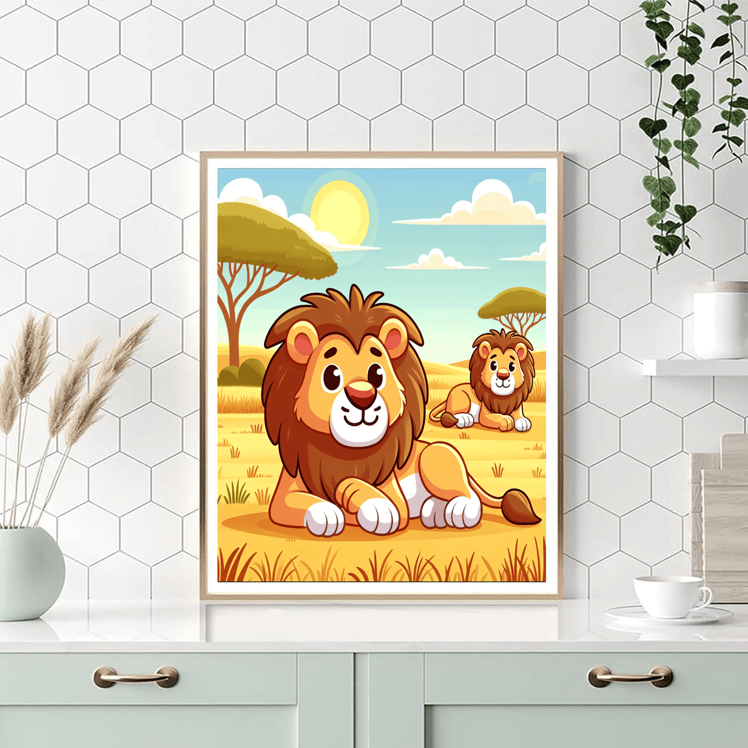 Lively Lion Lounge Paint By Color