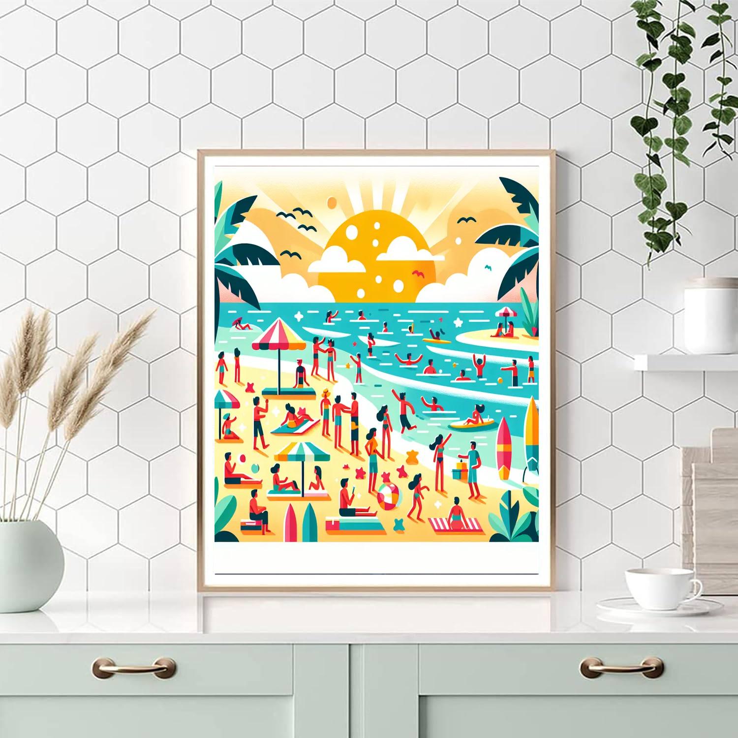 Tropical Beach Bash Paint By Color