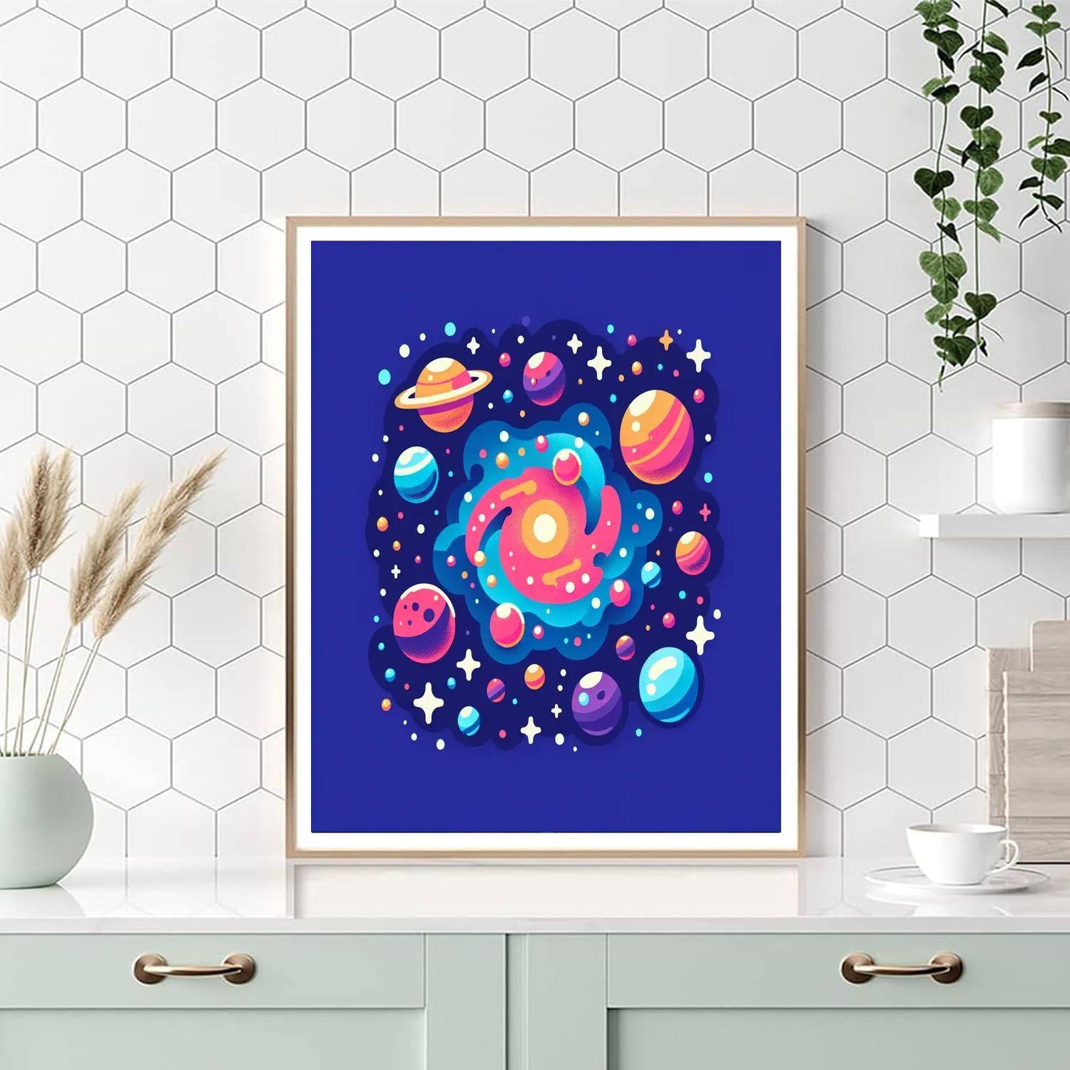 Space Adventure Galaxy Map Painting By Numbers Kit