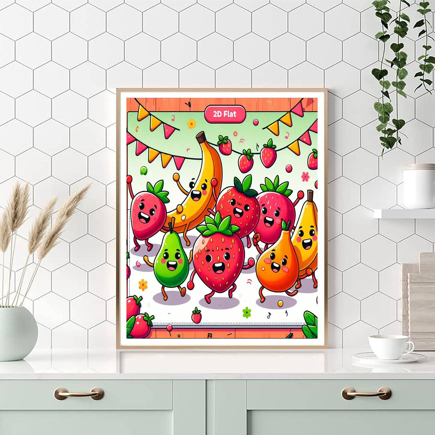 Bubbly Fruit Fiesta DIY Paint By Numbers