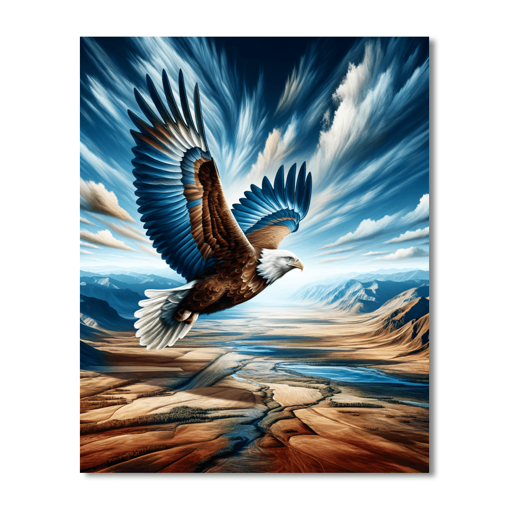 Eagle's Ascent DIY Paint By Numbers