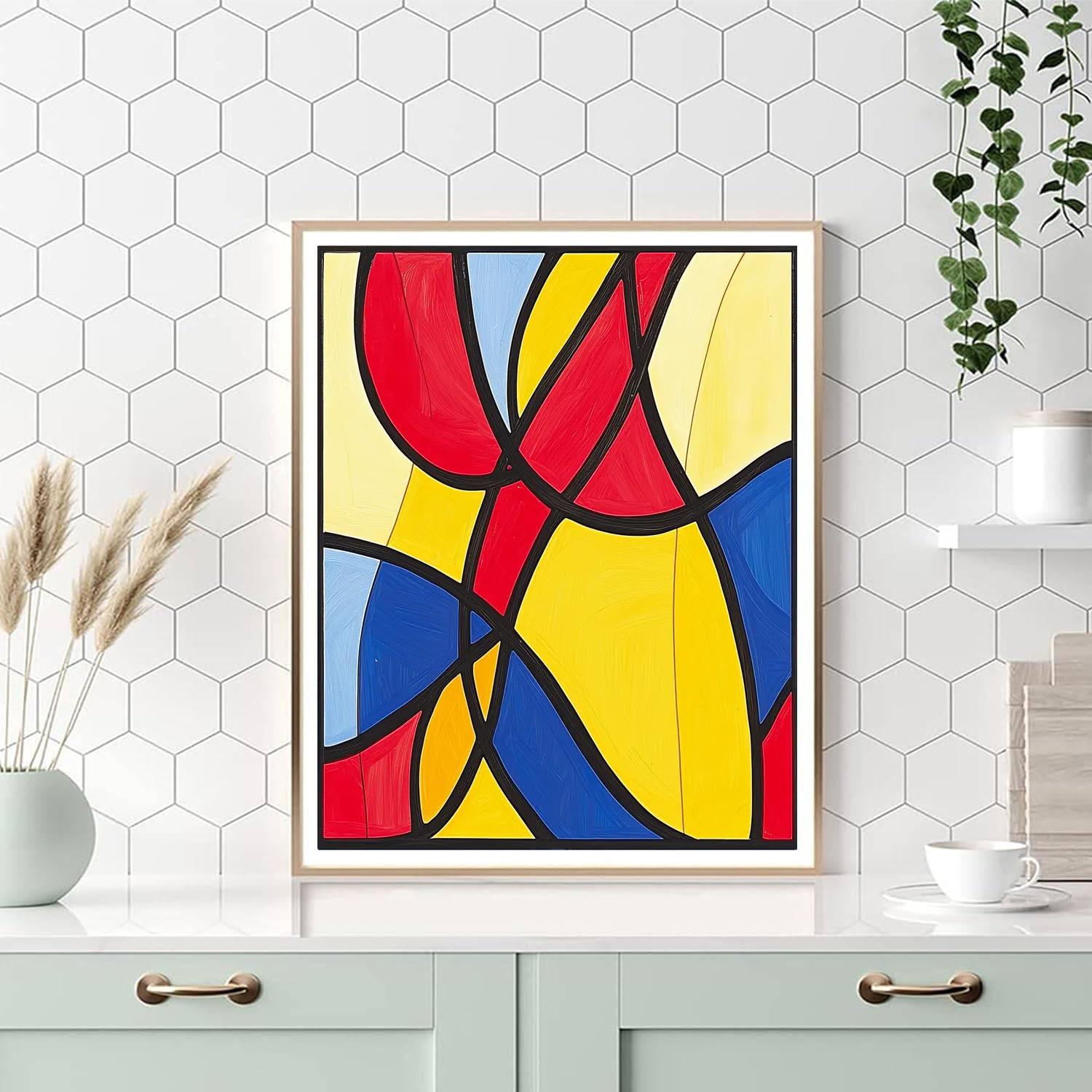 Joan Miró Inspired Chromatic Symphony  Paint By Numbers Art