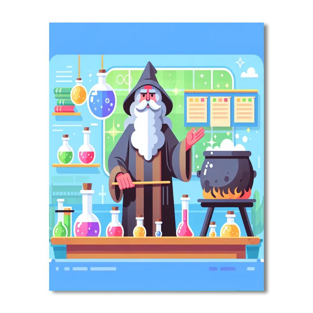 Wizard's Potion Class Number Painting