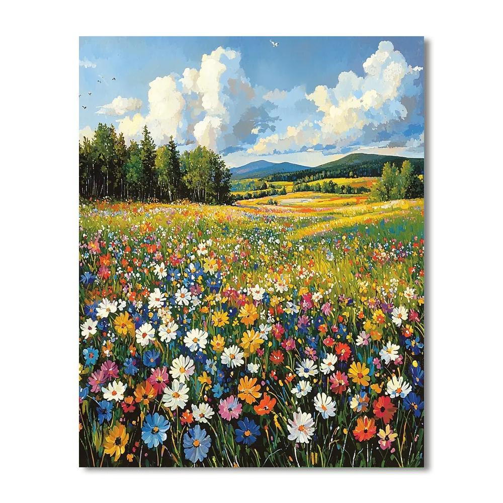 Georges Seurat Inspired Swaying Meadow  Paint By Numbers Art