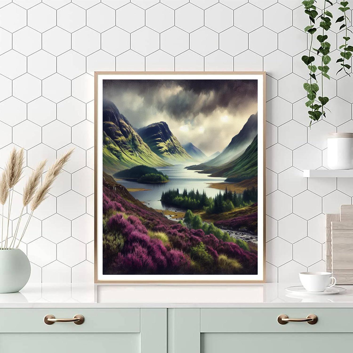 Scottish Highlands Escape Number Painting