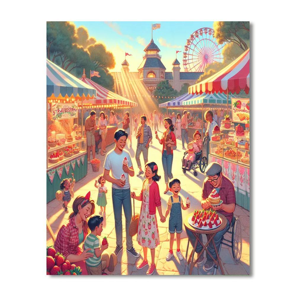 Baldwin Park Strawberry Festival Paint By Numbers Art