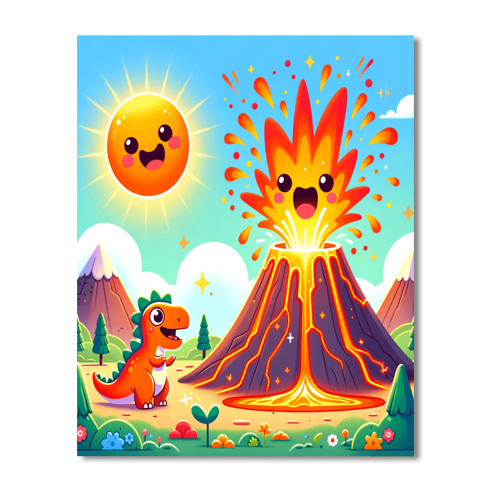 Vivid Volcanoes DIY Paint By Numbers