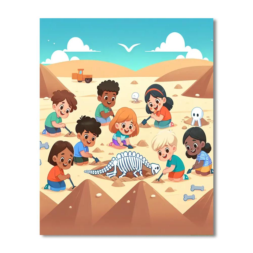 Dino Discovery Dig Numbered Painting Kits