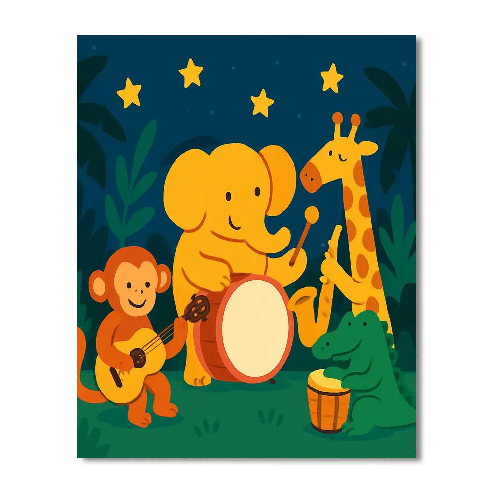 Jungle Jam Musical Night Paint By Number