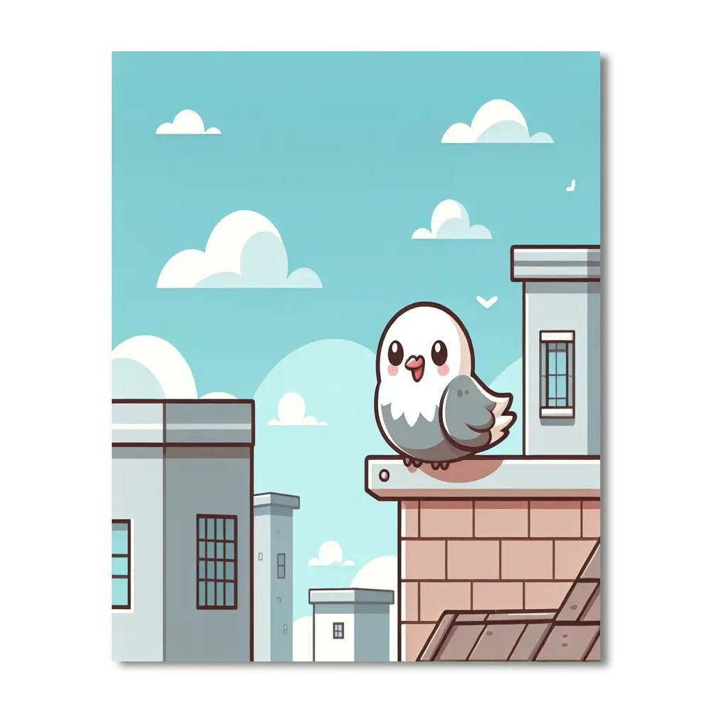Cheerful Pigeon Paint By Number