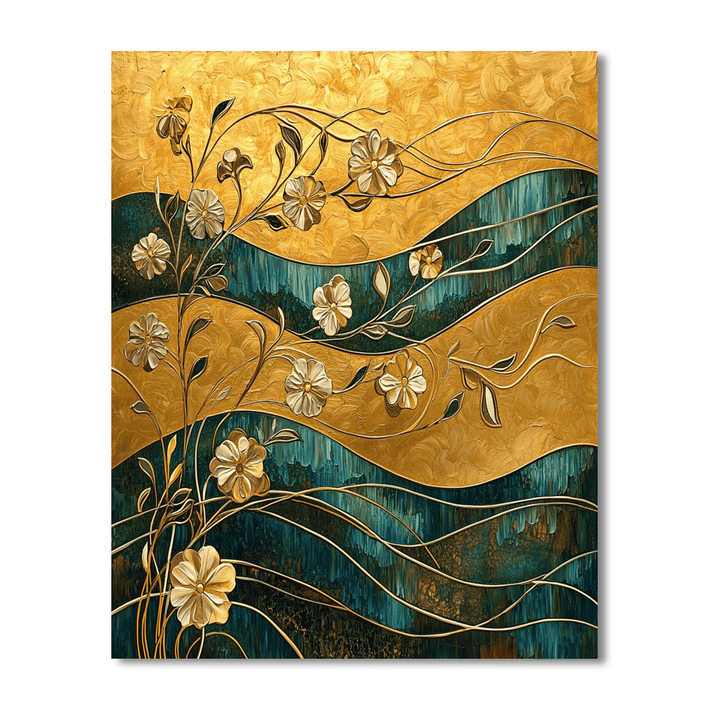 Gustav Klimt Inspired A Dance With Nature  Paint By Color